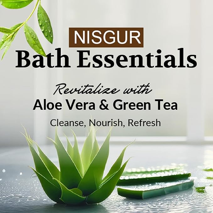 NISGUR Bulk Travel Size Body Wash 0.75 oz 100 Pack Non Plastic Hotel Bath Gel Kraft Paper Pouch Travel Shower Gel Aloe and Green Tea Extract Infused Hotel Supplies and Toiletries for Guest