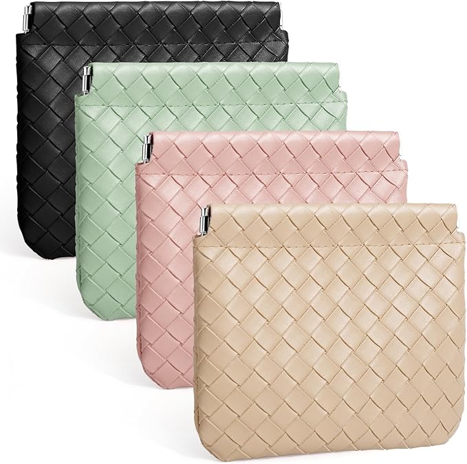 BUSOHA 4 Pack Small Makeup Bags for Purse - Coin Purse for Women