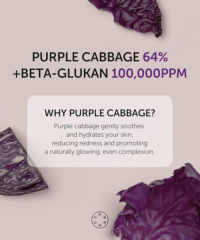 SERUMKIND Purple Cabbage Drop Serum, Soothing & Comfort Care, Red Cabbage Extract, Beta-Glucan, Korean Skincare (1.01 fl oz / 30 ml)