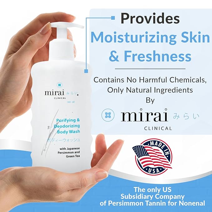 Mirai Clinical Persimmon Body Wash for Old People Smell, Nonenal® Solution