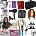 Liberty Supply Beauty & Barber School Kit Cosmetology Student Barber School Practice Kit State Board Approved w/Mannequin Manikin Head