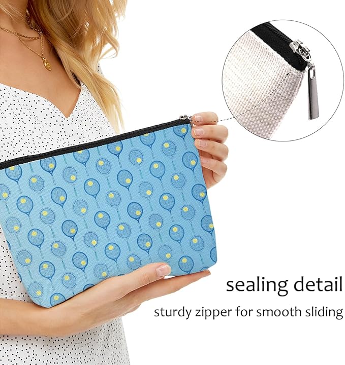 6 PCs Inspirational Tennis Makeup Bag Accessories Cosmetic Bag 02