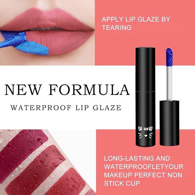 QIUFSSE Peel Off Lip Stain Lip Tint Matte Liquid Lipstick - 01