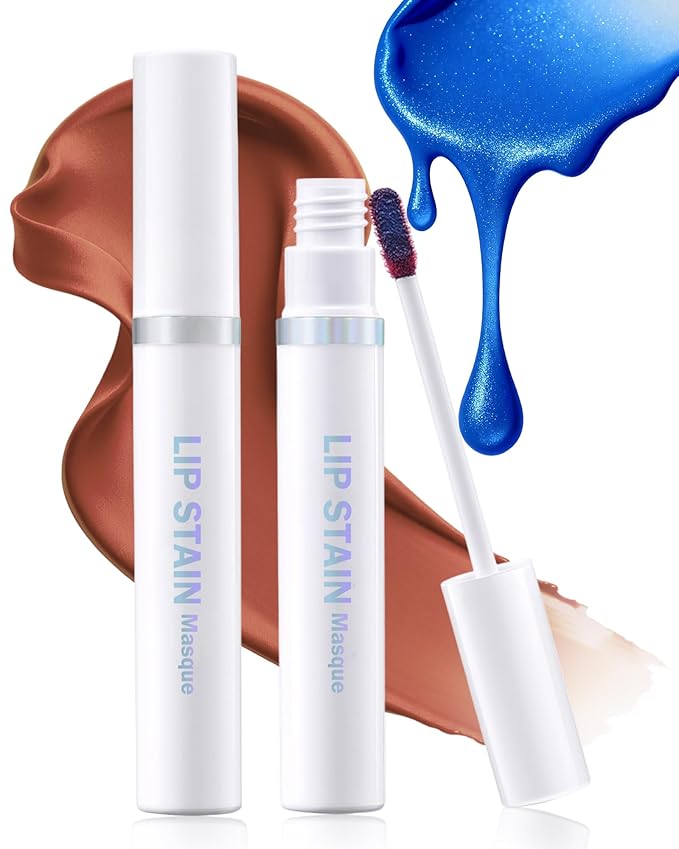 Berinist Lip Stain Masque Lip Liner Stain Long Lasting Waterproof Lip Tint Stain Semi-Permanent Lip Tattoo Transfer Proof Non-Drying Matte Finish Suitable for Women's Daily Lip Makeup
