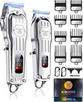 KIKIDO Cordless Hair Clippers for Men Professional Home Hair Cutting Kit