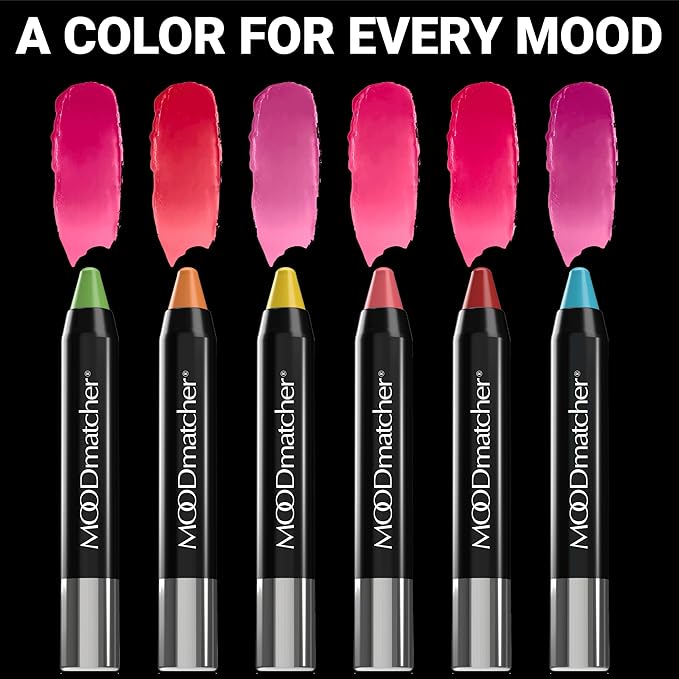 MOODMatcher original Color Changing Twist Stick – 12 Hours Long-Lasting, Moisturizing, Smudge-Proof, Easy to Apply Creamy Lipstick, Glamorous Personalized Color, Premium Quality – Made in USA…