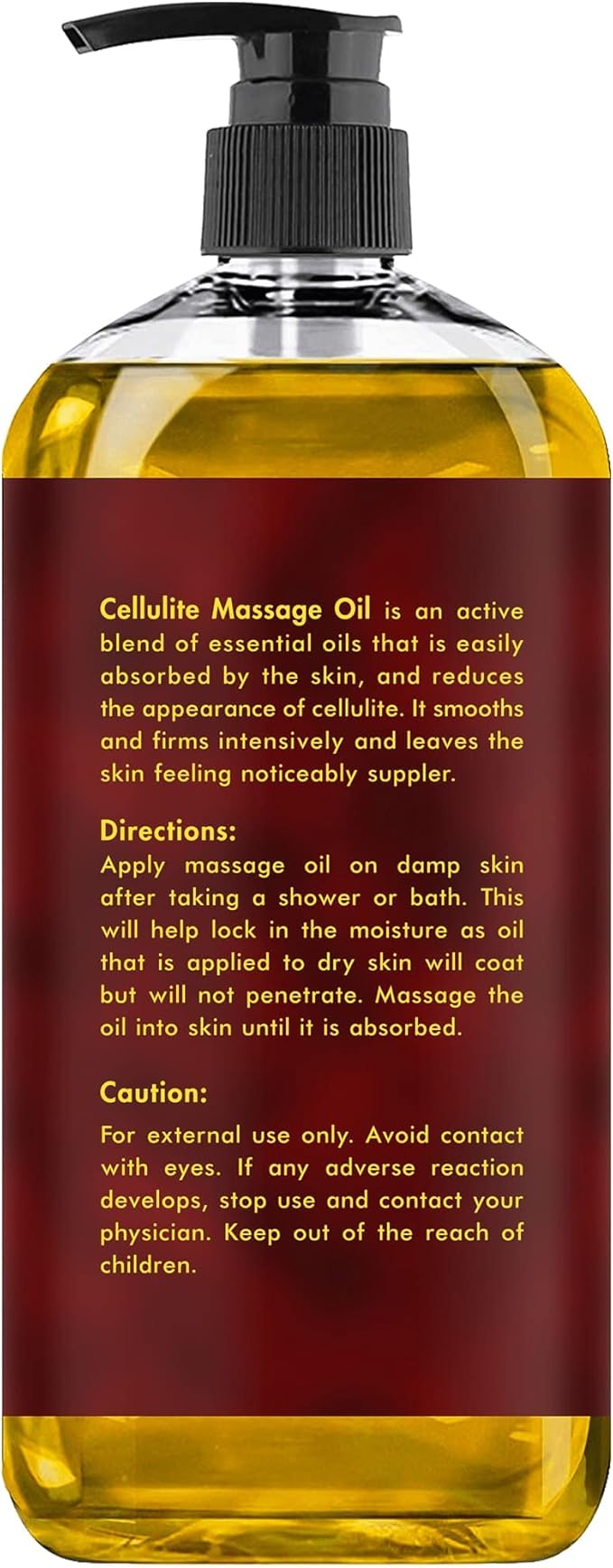 Majestic Pure Firming Body Massage Oil- Helps Smooth the Appearance of Cellulite & Improve Skin Texture- Natural Oils with Collagen- Refreshing Aromatherapy Body Oil for Legs & Full Body - 8 fl oz