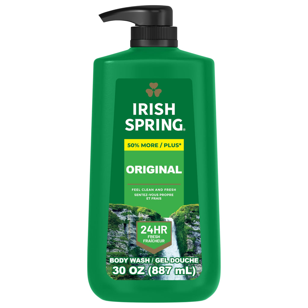 Irish Spring Body Wash for Men, Original Scent, 887 mL
