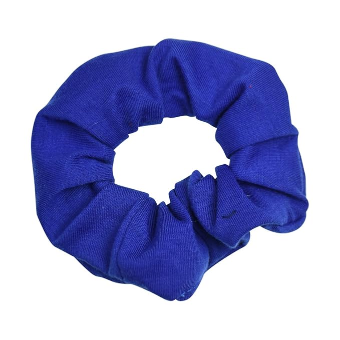 Motique Accessories Large Scrunchies for Women, Pack of 6, Royal Blue