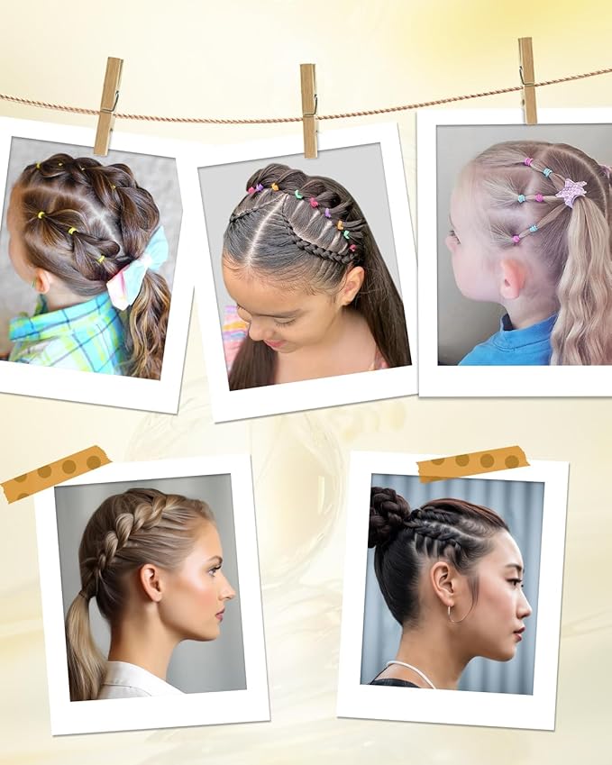 Hair Wax Stick and Slick Back Hair Brush Set to Tame Frizz, Flyaways, Sleek Ponytails, Buns & Braids - 12H Hold, Non-Greasy Hair Styling Kit, Styling Accessories for Teen Girls, Women, Kids, Men