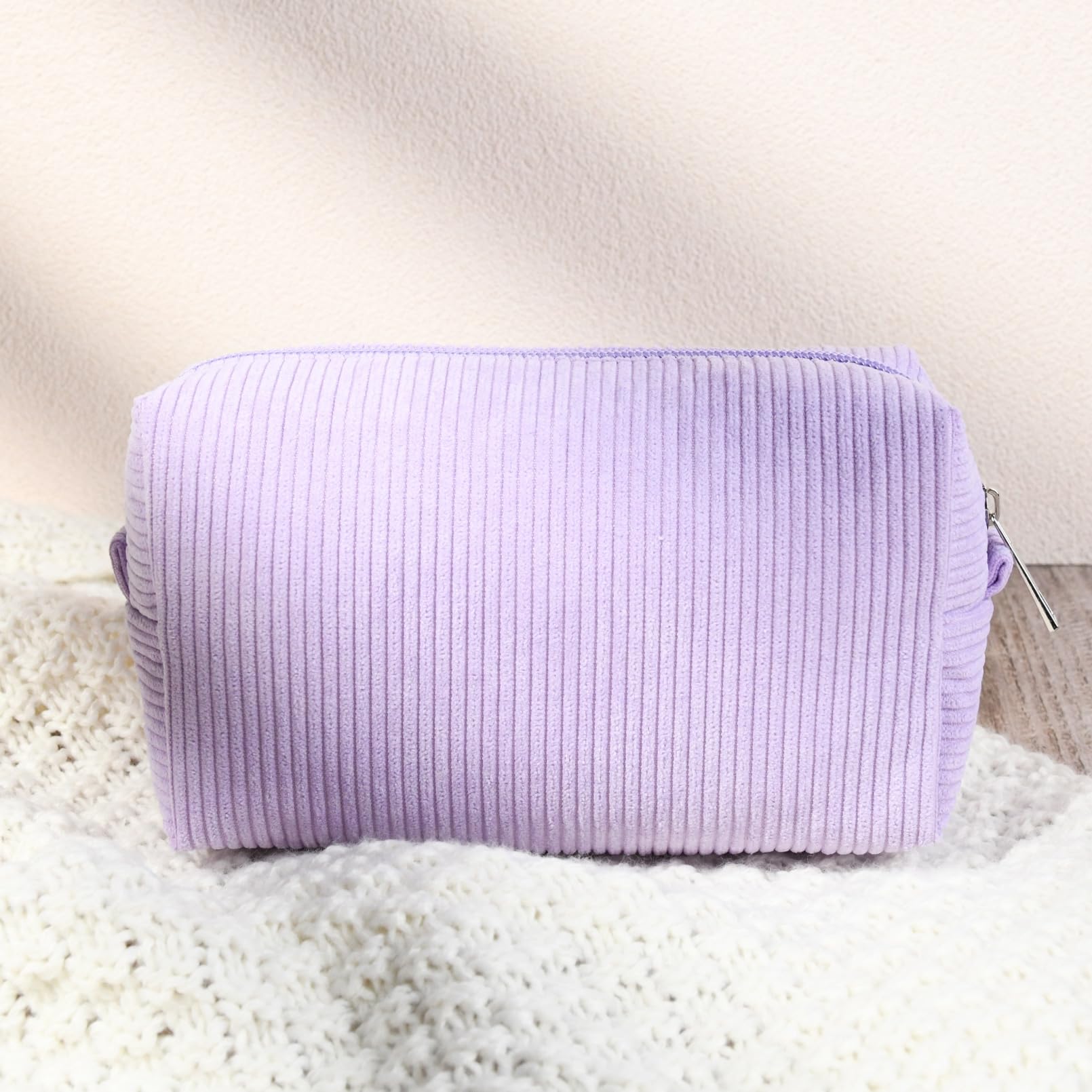 SOIDRAM Makeup Bag Preppy Cosmetic Bag Bulk Makeup Pouch Personalize Travel Toiletry Bag Organizer Cute DIY Makeup Brushes Storage Bag for Women