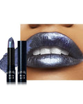 Caedelfly Glitter Metallic Shimmer Lipstick, Blue Lipstick Long Lasting, Diamond High Pigmented Shiny Metallic Lip Stick, Non-sticky Sparkly Lipsticks for Women Christmas Makeup-14 Blue