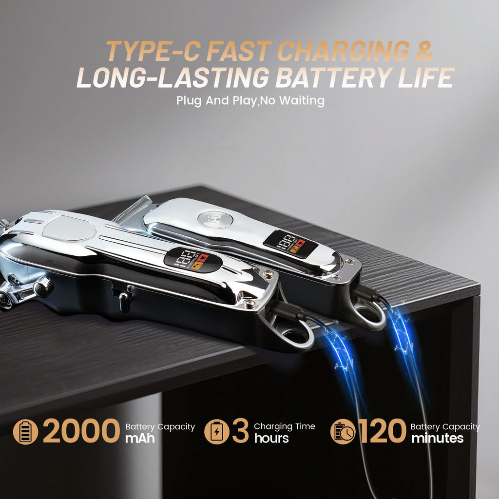 Mensure Hair Clippers for Men, Home Haircut Kit with Scissors, Comb & Guide Combs, Cordless Hair Trimmer Set for Family Use