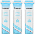 Cotton Rounds for Facial Cleansing and Nail Polish Removal (300count) - 100 Count, Pack of 3,100% Pure Cotton, Hypoallergenic Makeup Remover Pads, Lint-Free Multi-Layer Design