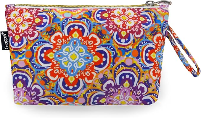 Gloppie Small Makeup Bag for Purse Boho Cosmetic Sunscreen Bags for Women