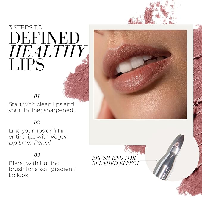 FITGLOW Beauty Vegan Lip Liner Pencil, Buff, 1.1g