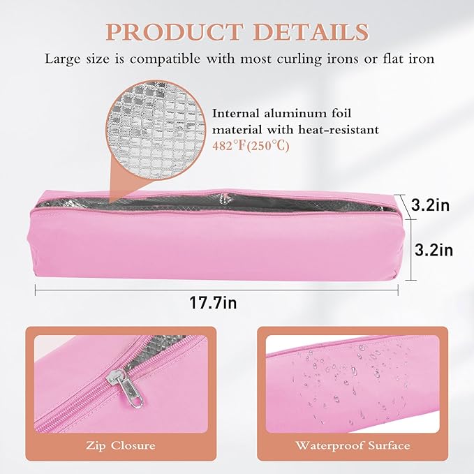 Suafrnut Professional Heat Resistant Hot Hair Tools Organizer Bag