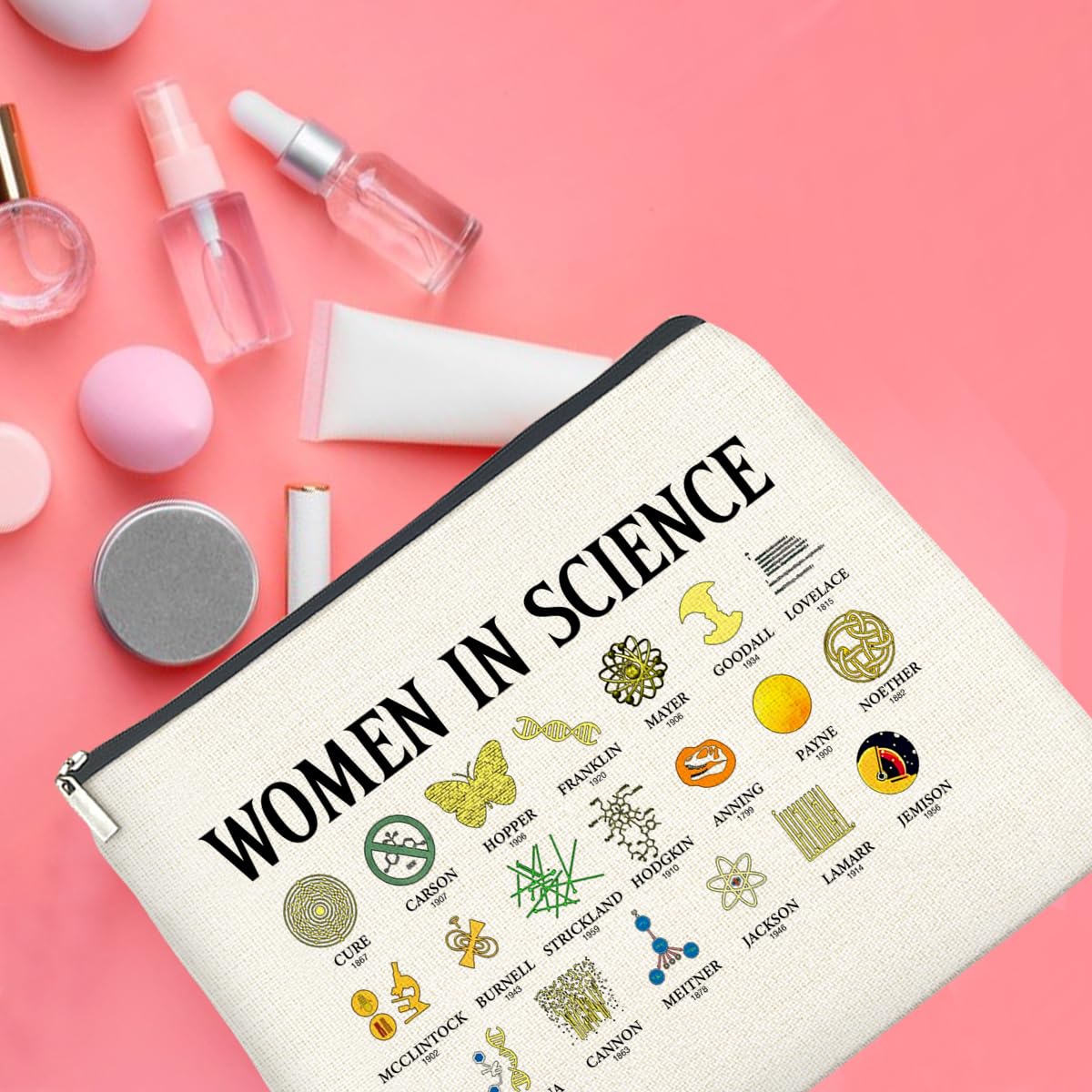UPNEGE Science Gifts for Teachers Women Science Lovers Makeup Bag