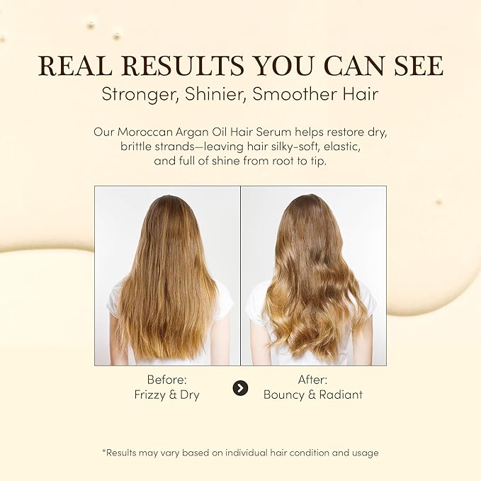 HAARAZ Argan Oil of Morocco, Hydrating Argan Oil Serum for Damaged Hair, Repairs Frayed Ends, Smooths & Strengthens, Suitable for All Hair Types, 3.38 Fl Oz
