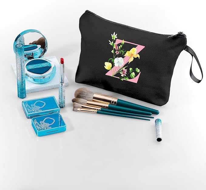 SEAMOON A-Z Gifts for Women Who Have Everything, Makeup Bag with Mirror,Z