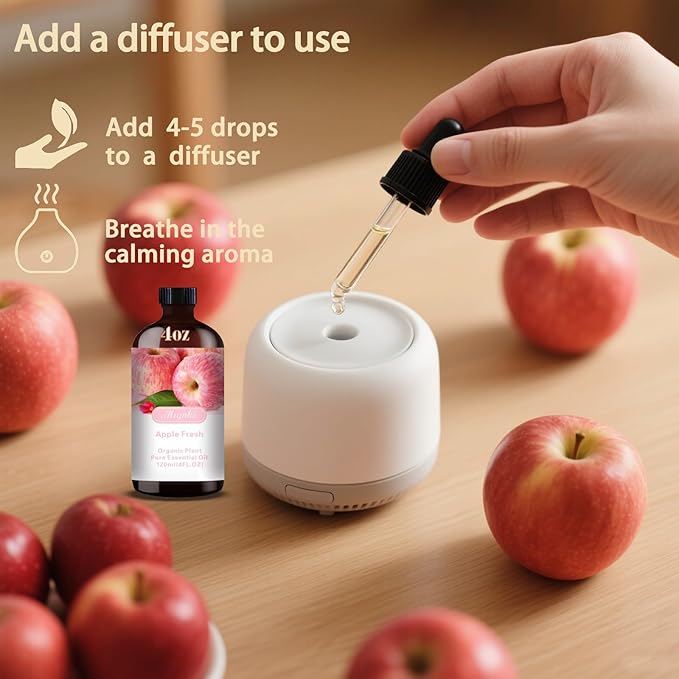MLYNKL Apple Essential Oil,Apple Oil for Home Diffuser,4 fl oz
