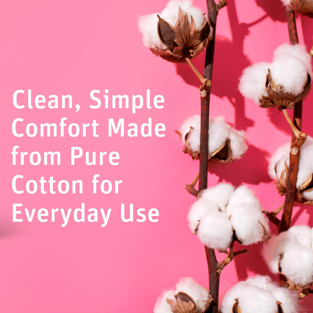 Simply Soft Premium Cotton Rounds, 100% Pure Cotton, Absorbent Cotton Pads, 100 Count (Pack of 6)
