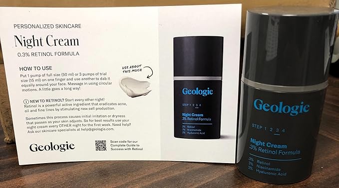 Geologie Retinol Anti-Aging Face Cream | Advanced.3% Retinol Formula for Effective Results | Reduce Fine Lines & Wrinkles | Protect & Repair Skin With Hyaluronic Acid & Niacinamide | For Men & Women