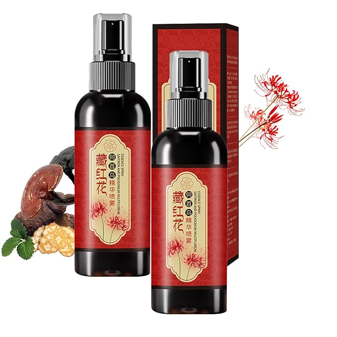 LustraBloom 2pcs Saffron Hair Spray, Saffron Hairs Blackening Spray, Saffron Essence Spray, Leaving Hairs Shiny Smooth