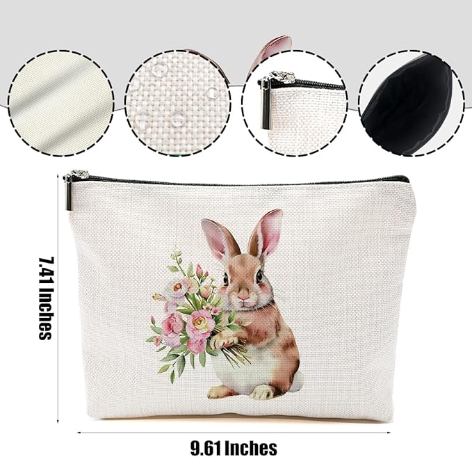 Cute Bunny Makeup Bag Bunny Gifts Cosmetic Bag Rabbit Lovers Gifts