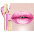 Depuplum Pink Lipsticks for Women Metallic Glitter Lipstick Long Lasting