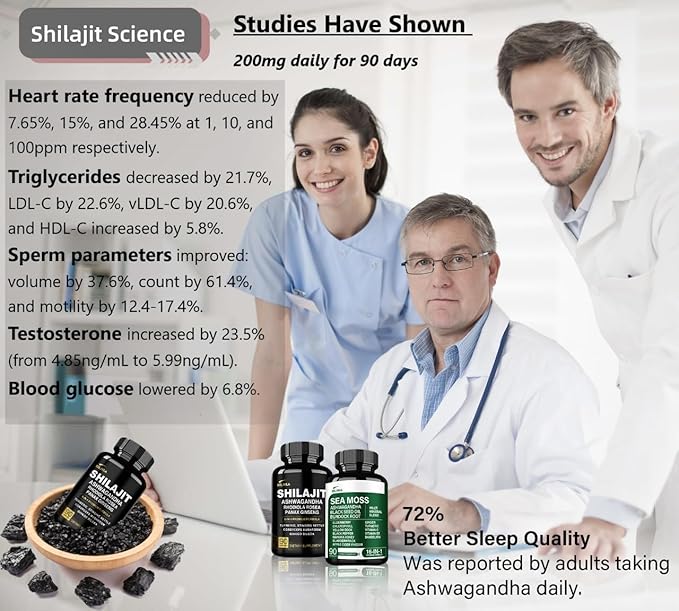 DLNIA Sea Moss & Shilajit Bundle – 270 Capsules | 90-Day Supply | Irish Sea Moss, 75% Fulvic Acid Himalayan Shilajit, Black Seed Oil, KSM-66® Ashwagandha, Tongkat Ali, & Multi-Mineral Daily Wellness