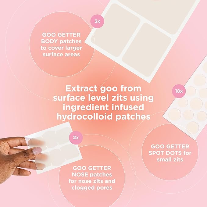 ZitSticka Sucks to be Goo Pimple Patches for Face and Body - Multi-Size Hydrocolloid Acne Patches for Zits & Blemishes - Fast-Acting & Effective - 23 Count
