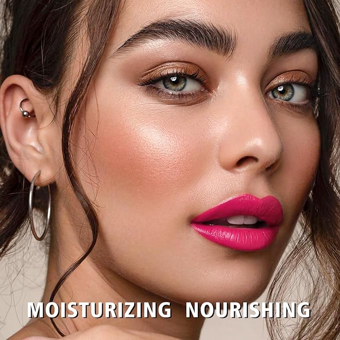 MAKI YIKA 3Pc Moisture Lipsticks for Women Nude Pink Hot Pink Lipstick