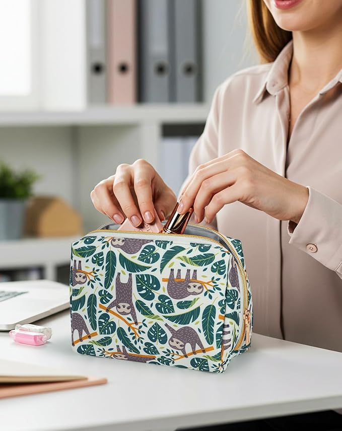 Aosbos Small Makeup Pouch, Travel Cosmetic Bags for Women,Travel Pouch