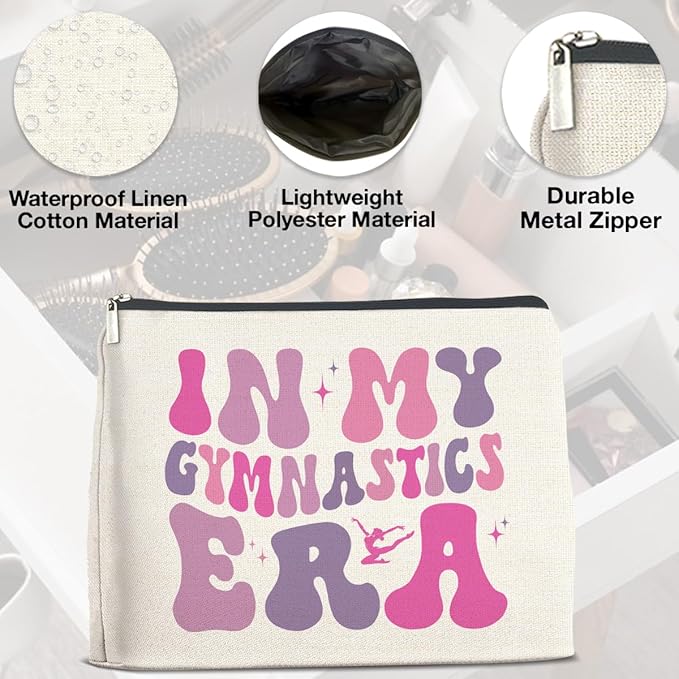 UPNEGE Gymnastics Gifts Funny Gymnast Makeup Bag for Women