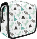 senya Hanging Travel Toiletry Bag Kit Makeup Case Cosmetics Organizer for Men Women (Dinosaur Grey)