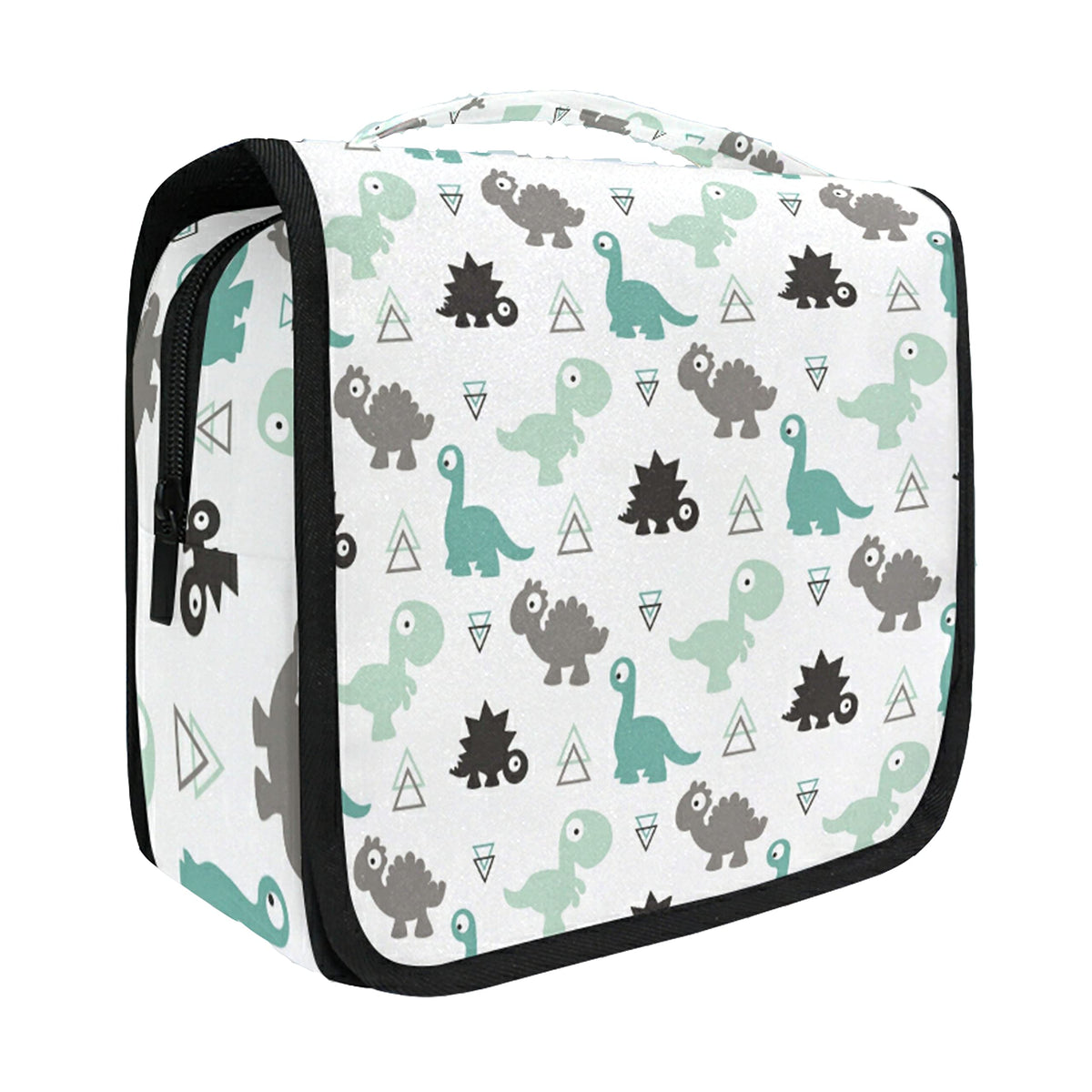 senya Hanging Travel Toiletry Bag Kit Makeup Case Cosmetics Organizer for Men Women (Dinosaur Grey)