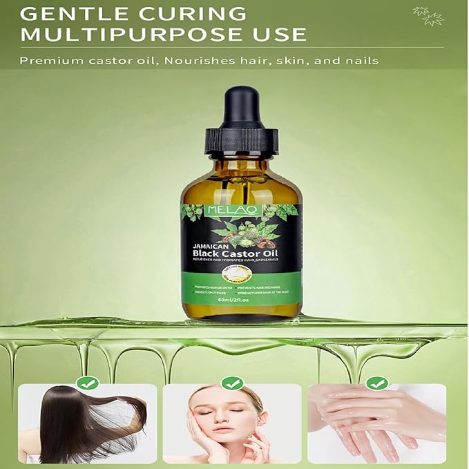 Hobaca Hair Strengthening Oil for All Hair Types (Black Castor Oil)
