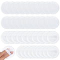 YBEATY 40PCS Cotton Makeup Puffs Pure Cotton Soft Washable Loose for Powders Foundation with Ribbon 2.36 Inch Round Makeup Dusting Powders Puff for Loose Body Wet Dry