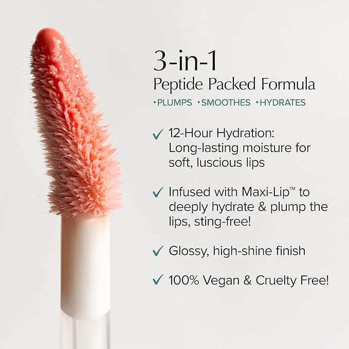 Thrive Causemetics Sheer Strength Lip Plumping Peptide Gloss, Pink Shimmer