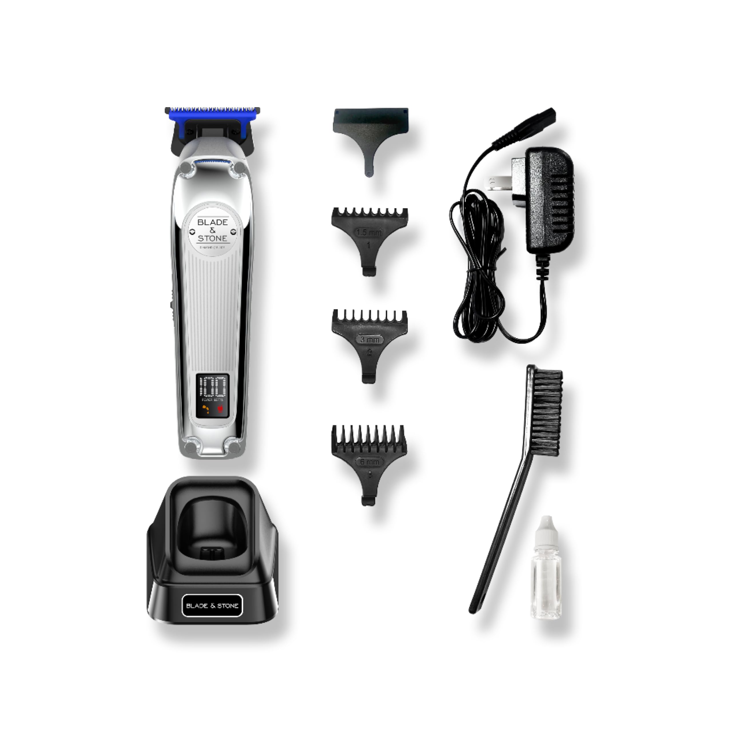Blade & Stone Professional Hair Trimmer for Men PT301 | Diamond-S Blade | Micro-Gap Tech | 7200 RPM Durable Motor, All-Metal, Cordless Hair Trimmer - The Aviator