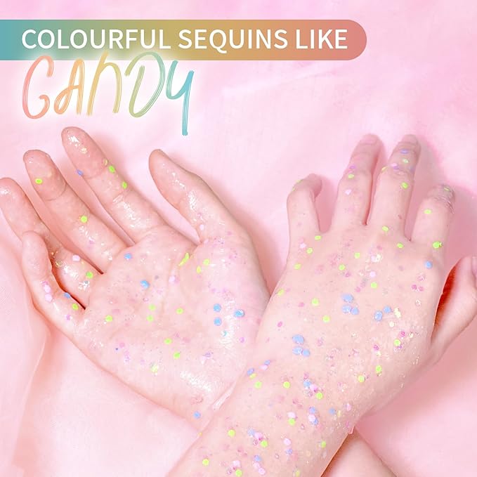DAGEDA Colorful Body Glitter Gel, Sparkly Hair Face Glitter Makeup Accessories