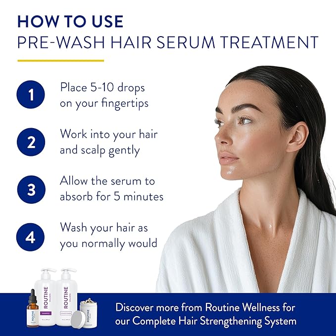 Routine Wellness Hair Serum, Rosemary, Argan, Tea Tree - 30ml (Pack of 2)