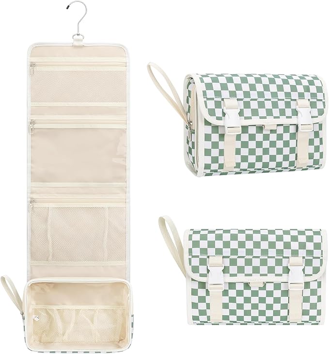 Relavel Travel Hanging Toiletry Bag for Women, Large Capacity Wash Bag