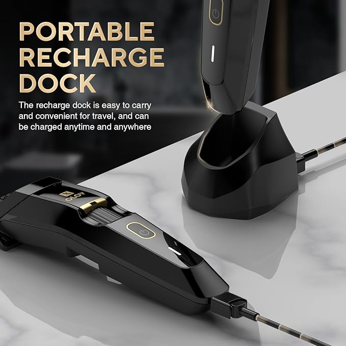 Replacement Charging Base for OLOV X Men's Beard Trimmer, USB Recharge Dock, Black