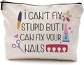 QGFM Nail Tech Gifts: Makeup Bag, Supplies, Cosmetic Toiletry Bag for Nail Technicians & Lovers