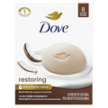 Dove Restoring Beauty Bar Soap 8 Count, Coconut & Cocoa Butter, 3.75 oz
