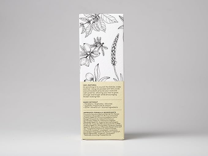 Forest & Shore Hair Growth Oil, 100% Natural, with Caffeine, Biotin, Castor, Argan & Rosemary, Effective Serum for Damaged Hair