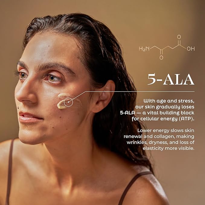 Kiyomi Skin Day Cream with 5-ALA, Hyaluronic Acid & Squalane, 1.7 Fl Oz