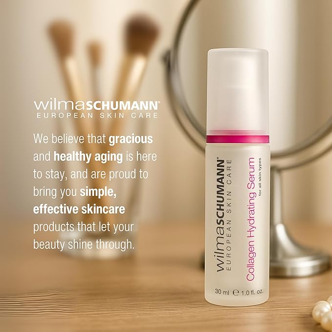 Wilma Schumann Collagen Hydrating Serum, Face Serum for Women, 1 oz